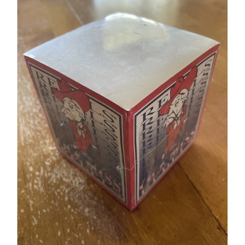 Vtg Ole Miss Rebels Note Cube Pen Holder Memo Block Scribbling Ink Designs